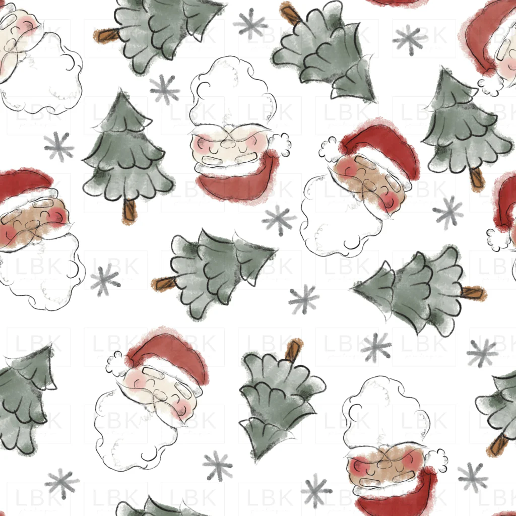 Watercolor Santa