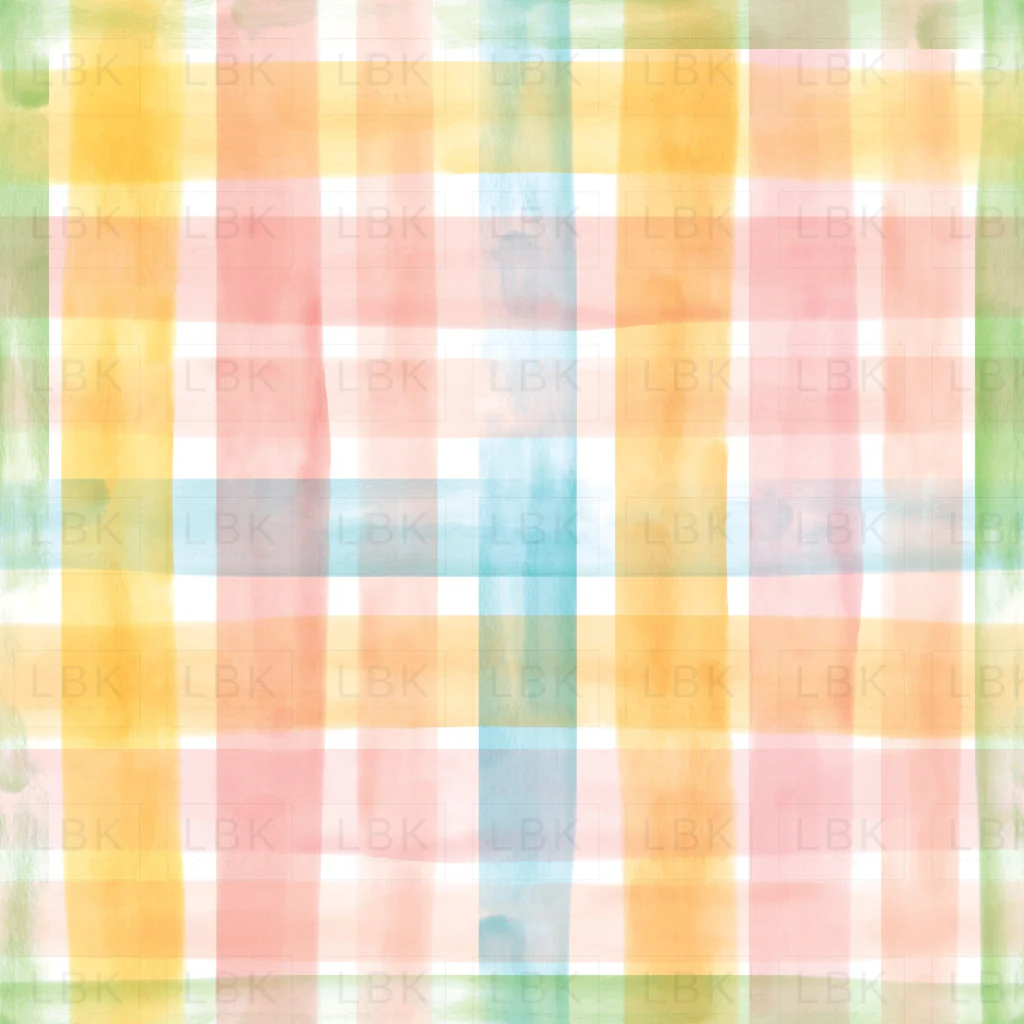 Watercolor Spring Gingham