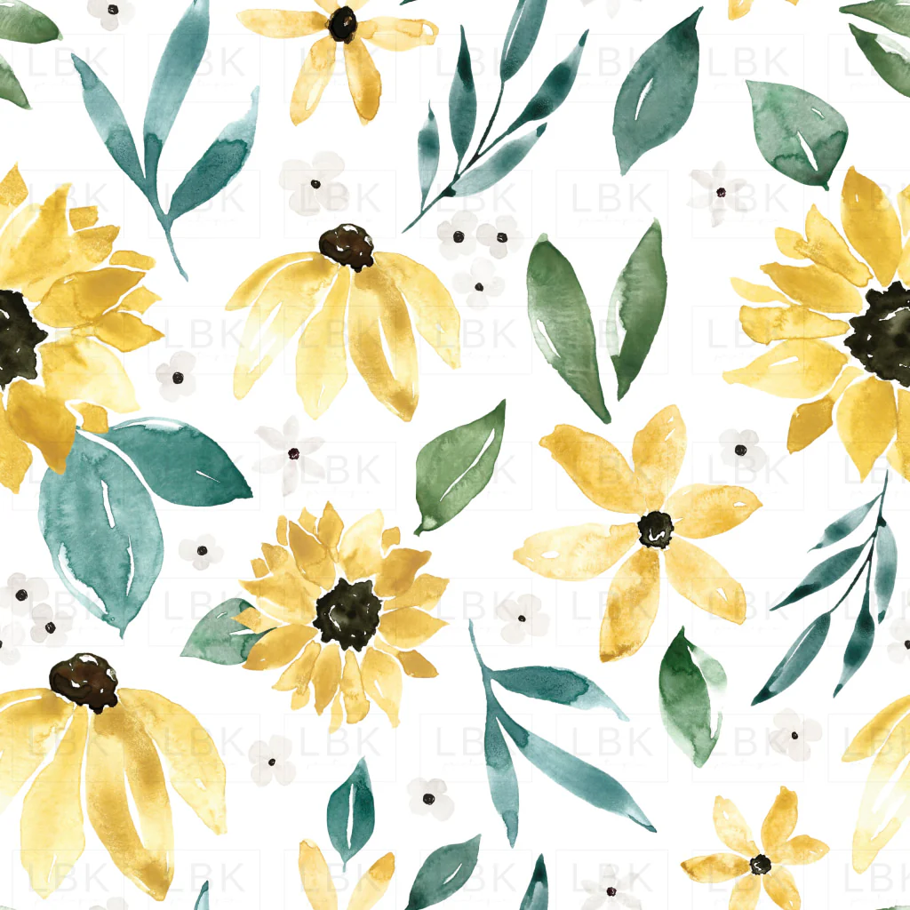 Watercolor Sunflowers with Mini Flowers