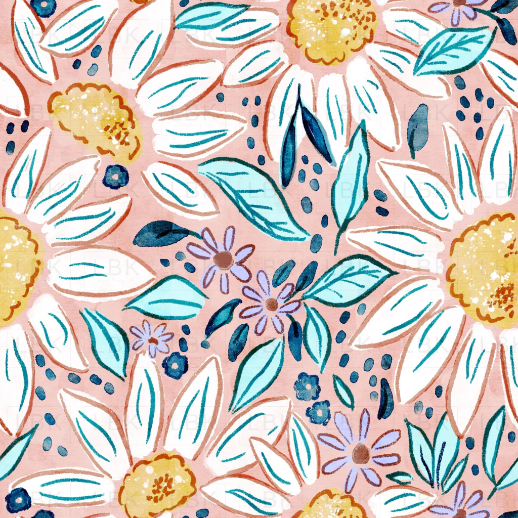 Whimsy Daisy Peach Pink