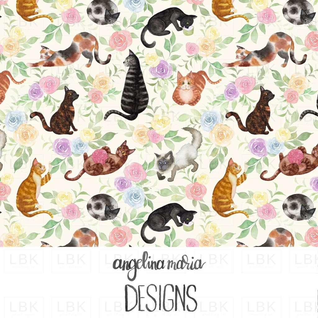 Whiskers and Blooms in Cream