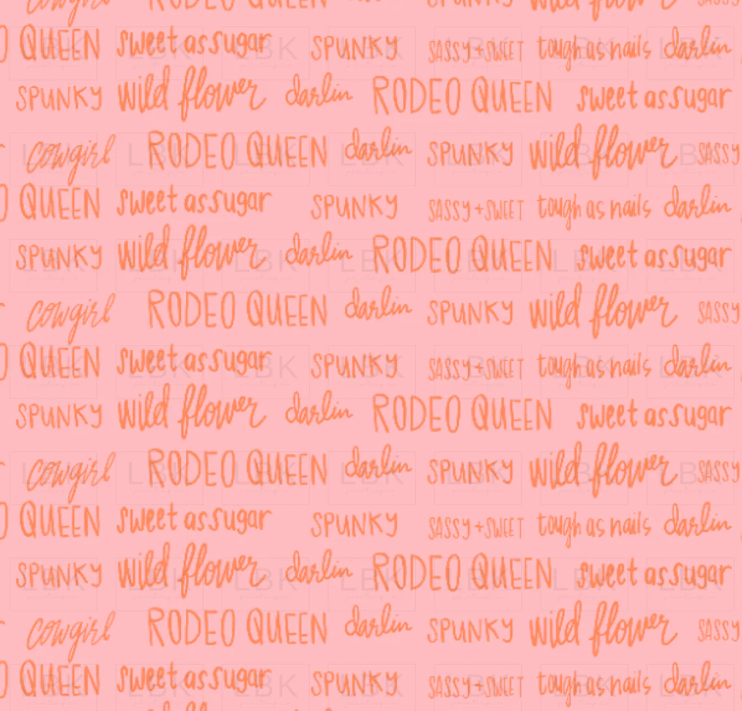 Wildflower words in bubblegum