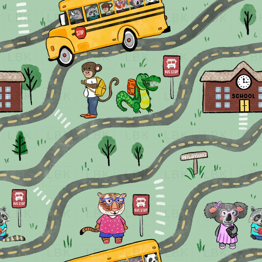 Wildwood bus stops spring green