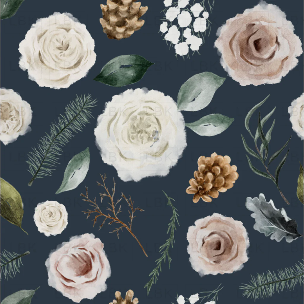 Winter Flora on Navy