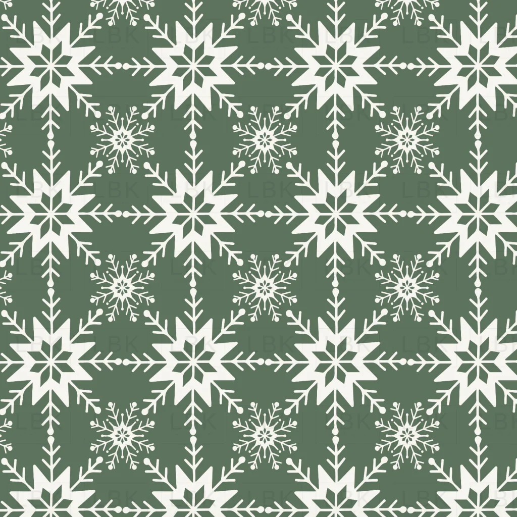 Winter Fox Snowflake Green