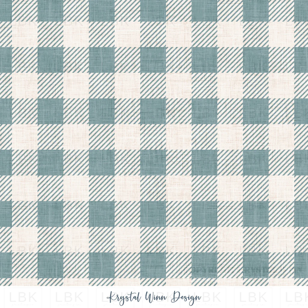 Winter Wonderland Buffalo Check Blue