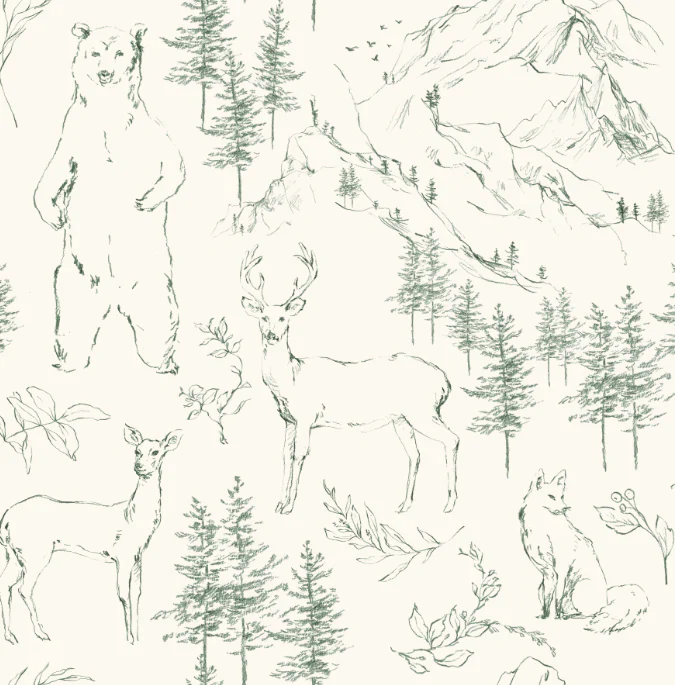 Woodland Friends Sketch Toile
