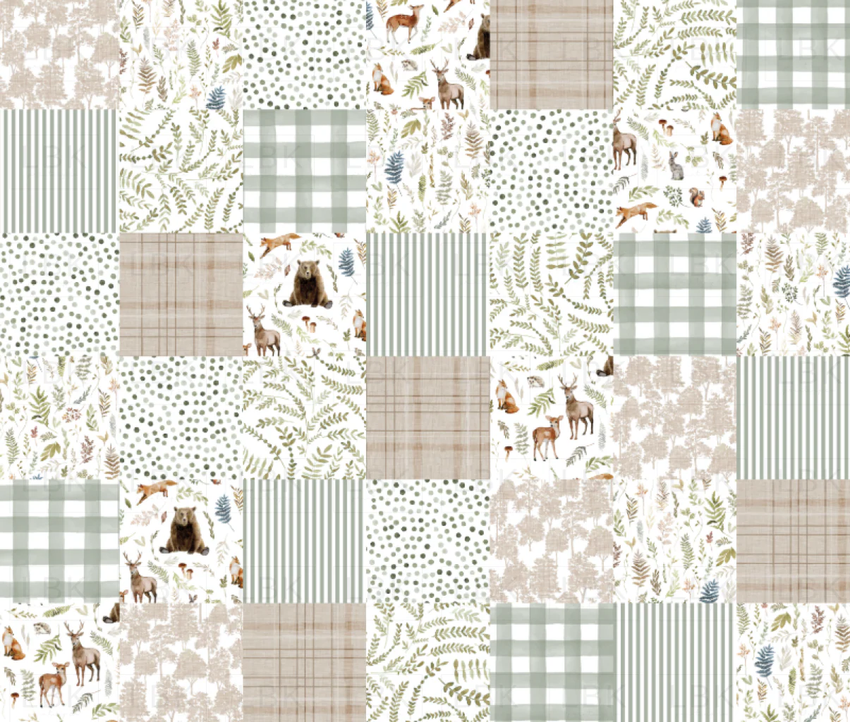 Woodland Storybook Cheater Quilt