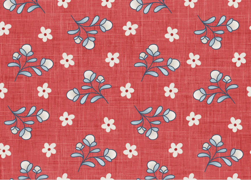 Yankee Doodle Country Floral Red