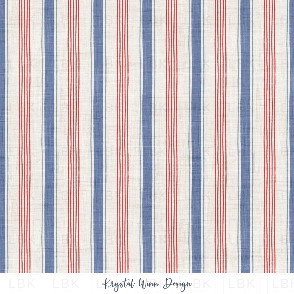 Yankee Doodle Grain Sack Stripe Mult