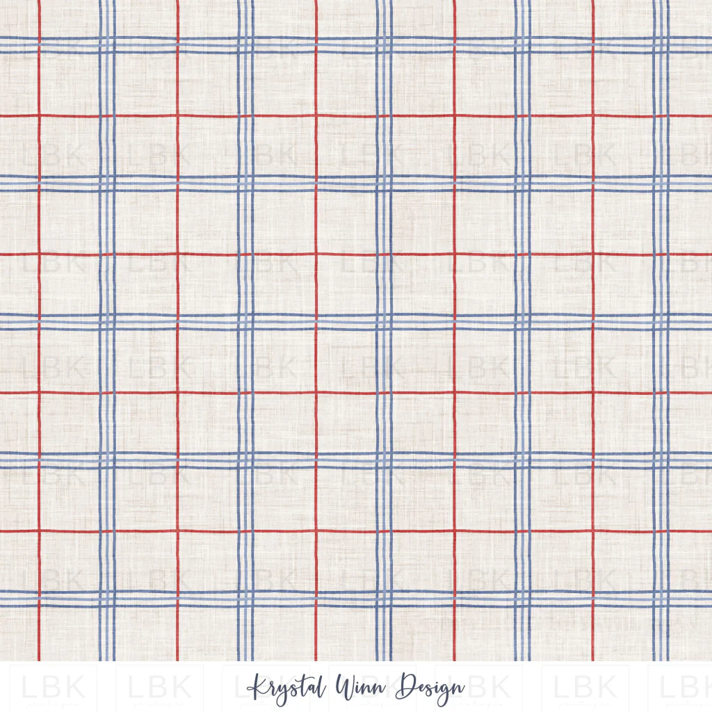 Yankee Doodle Plaid White